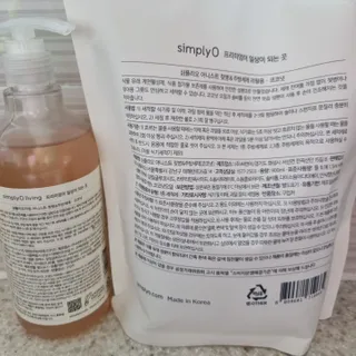 심플리오리빙 어니스트 주방세제 본품 500ml + 리필 900ml (코코넛향) — 5점을 준 리뷰어가 2022년 6월 올린 사용 사진
