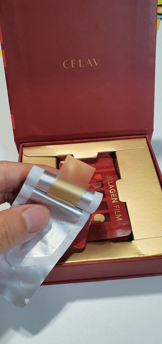 프리마인 귀족의 콜라겐, 92배 흡수율. 럭셔리 프리미엄 셀라브 콜라겐필름 30매 — 3점을 준 리뷰어가 2022년 8월 올린 사용 사진