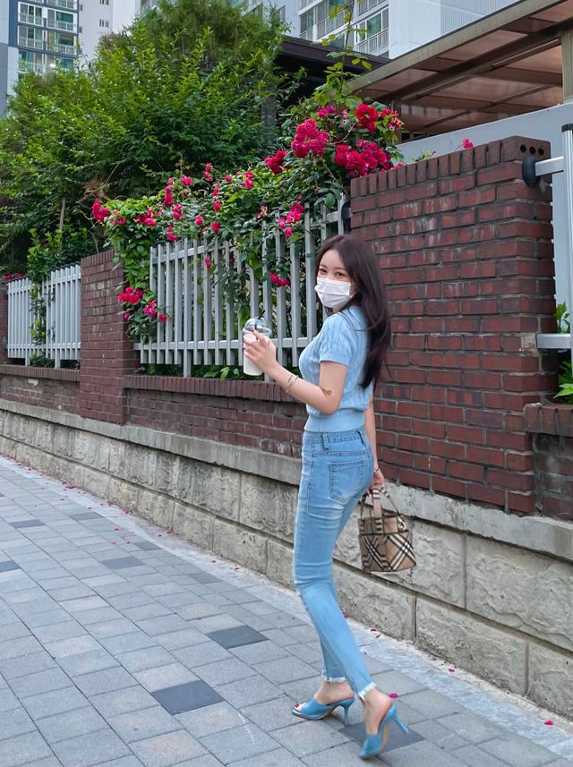 블라썸21 샌들 7.5cm T21S016 리뷰 사진