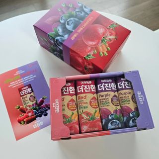 [롯데칠성] 야채듬뿍 더'진한 [롯데칠성] 야채는 이제 COLORFULL! 야채듬뿍  더 진한 레드 4개 +퍼플 4개 (총 8개) — 5점을 준 리뷰어가 2023년 6월 올린 사용 사진