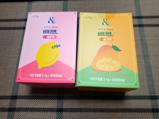비타앤C 레몬맛, 망고맛 — 5점을 준 리뷰어가 2021년 8월 올린 사용 사진