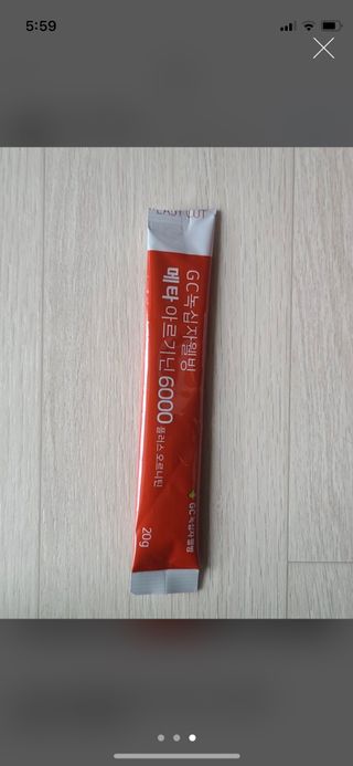 메타아르기닌 GC녹십자웰빙 메타 아르기닌 6000 플러스 오르니틴 — 4점을 준 리뷰어가 2022년 11월 올린 사용 사진
