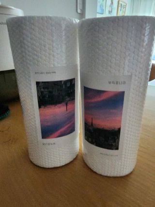 부직포나라 중금속유해물질ZERO 뜯어쓰는 주방 일회용수세미 60매 2매 — 5점을 준 리뷰어가 2022년 9월 올린 사용 사진