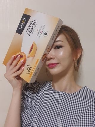 디앙뜨 포르투갈 에그타르트 오리지널 맛+패션후르츠+초콜릿타르트 맛 중 택1 — 5점을 준 리뷰어가 2021년 8월 올린 사용 사진