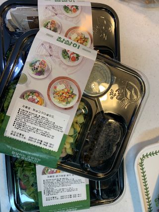 참살이도시락 작심삼일 샐러드도시락 3개 맛보기 새벽배송 또는 택배배송 — 5점을 준 리뷰어가 2021년 7월 올린 사용 사진