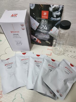 클린24시간 1BOX(5포) + 전용보틀(500ml) — 5점을 준 리뷰어가 2022년 12월 올린 사용 사진