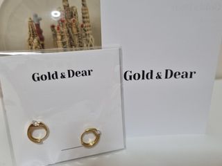 [골드앤디어] 14K 사선 큐빅 원터치 귀걸이_3color — 5점을 준 리뷰어가 2021년 7월 올린 사용 사진
