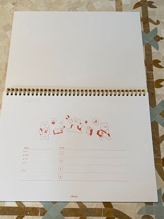 리훈 곰부 체크리스트+ 곰부 리무버블스티커 1장 — 5점을 준 리뷰어가 2021년 5월 올린 사용 사진