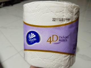 빈다 4Deluxe 4겹 엠보싱 롤 화장지 — 5점을 준 리뷰어가 2022년 4월 올린 사용 사진