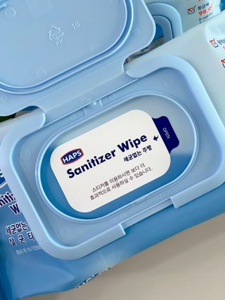 햅스 세균없는 주방 대형 2팩, HAPS sanitizer wipe — 5점을 준 리뷰어가 2022년 1월 올린 사용 사진