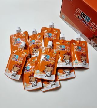 [몸엔용] 아이가 먹는 달콤 국산녹용 키엔용 비타  80ml x 10포 — 5점을 준 리뷰어가 2021년 7월 올린 사용 사진