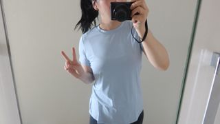 [딕시] dxxy 딕시 리프레시 퍼펙트® 숏 슬리브 — 5점을 준 리뷰어가 2022년 5월 올린 사용 사진