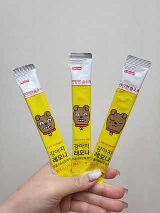 [레모나] 강아지 레모나 강아직 영양 간식 4종 택 1 — 5점을 준 리뷰어가 2023년 12월 올린 사용 사진