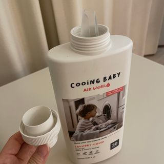 쿠잉베이비 에어워시 세탁세제,섬유유연제 1L — 5점을 준 리뷰어가 2023년 1월 올린 사용 사진
