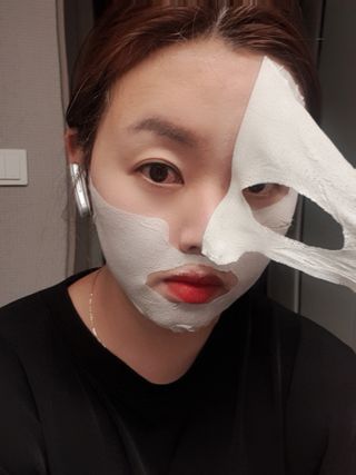 아이디플라코스메틱 페이스핏 플라스터 마스크 _ 리뉴얼 — 4점을 준 리뷰어가 2021년 4월 올린 사용 사진
