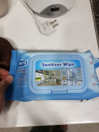 햅스 세균없는 주방 대형 2팩, HAPS sanitizer wipe — 5점을 준 리뷰어가 2022년 1월 올린 사용 사진