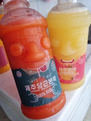 탐라원 제주의 맛, 몬딱주스 4종세트 - 한라봉몬딱주스, 천혜향몬딱주스, 청귤에이드, 당근몬딱주스 — 5점을 준 리뷰어가 2021년 8월 올린 사용 사진