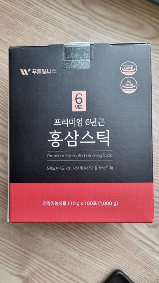 [푸름웰니스] 프리미엄 6년근 홍삼스틱 3mg x 100포 — 5점을 준 리뷰어가 2022년 3월 올린 사용 사진