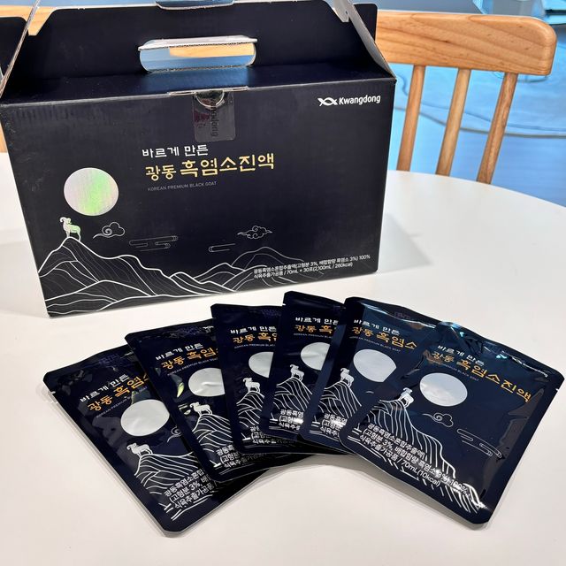 MF [광동] 바르게 만든 광동 흑염소 진액 70ml * 30포 1박스 리뷰 사진