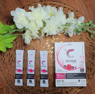 셀시어스 온더고 에너지 비타민 피트니스 드링크 파우더 (10sticks) 다이어트 음료 — 5점을 준 리뷰어가 2022년 5월 올린 사용 사진