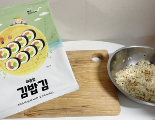 해풀잎 누구나 김밥*1ea [(혼합야채 35g *1ea,  김밥김 (5g, 5ea),  양념간장 (6g, 5ea), 참기름(5g, 2ea)] — 5점을 준 리뷰어가 2022년 5월 올린 사용 사진