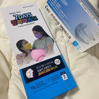 건강누리인터내셔날 (마스크 특집) 7DAYS 컬러마스크 (컬러7매)+ KMC 프리미엄 덴탈마스크(50매) — 5점을 준 리뷰어가 2022년 7월 올린 사용 사진