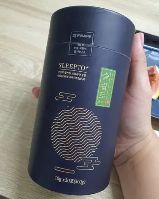 프리마인 자체 기업부설 연구소에서 찾아낸 건강한 수면의 비밀.  슬립토 플러스 30포 — 5점을 준 리뷰어가 2022년 9월 올린 사용 사진