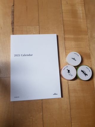 콜린스 2021 엽서 캘린더와 마스킹 테이프 3종 — 5점을 준 리뷰어가 2020년 12월 올린 사용 사진