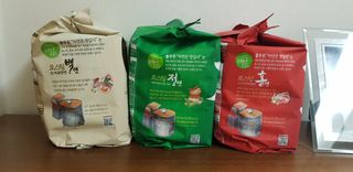 [풀무원] 자연은맛있다 정면, 백면, 홍면  세트 — 5점을 준 리뷰어가 2021년 4월 올린 사용 사진