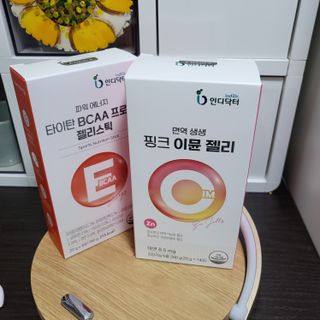인디닥터 면역 생생 핑크 이뮨 젤리 + 타이탄 BCAA 프로틴 젤리스틱 — 5점을 준 리뷰어가 2022년 3월 올린 사용 사진