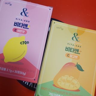 비타앤C 레몬맛, 망고맛 — 5점을 준 리뷰어가 2021년 7월 올린 사용 사진