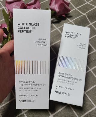 닥터윤 더마스킨 화이트 글레이즈 저분자 피쉬콜라겐 펩타이드 — 5점을 준 리뷰어가 2022년 8월 올린 사용 사진