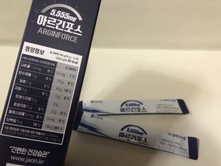 자연에온 아르긴포스 L-아르기닌 5555mg 스틱 15개입 1박스 — 4점을 준 리뷰어가 2021년 5월 올린 사용 사진