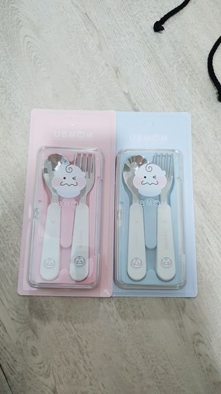 유비맘 스푼포크 케이스 세트 1+1 _컬러랜덤 발송 — 5점을 준 리뷰어가 2021년 2월 올린 사용 사진