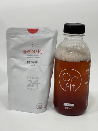 클린24시간 1BOX(5포) + 전용보틀(500ml) — 4점을 준 리뷰어가 2022년 7월 올린 사용 사진