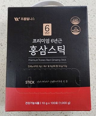 [푸름웰니스] 프리미엄 6년근 홍삼스틱 3mg x 100포 — 5점을 준 리뷰어가 2022년 3월 올린 사용 사진