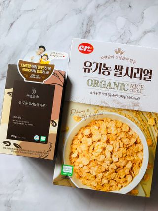 씨알푸드 유기농 쌀 시리얼 390g + 갓 구운 유기농 발아통곡물 150g — 5점을 준 리뷰어가 2021년 12월 올린 사용 사진