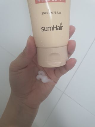 썸헤어 / SUMHAIR 썸헤어 프로틴 리치 머랭 트리트먼트 극손상모 전용 케어 — 5점을 준 리뷰어가 2021년 4월 올린 사용 사진