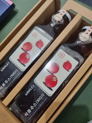 [바이윙클] 페르시아 유기농 석류 착즙주스 750ml 2병 + 선물박스 세트 — 5점을 준 리뷰어가 2022년 2월 올린 사용 사진