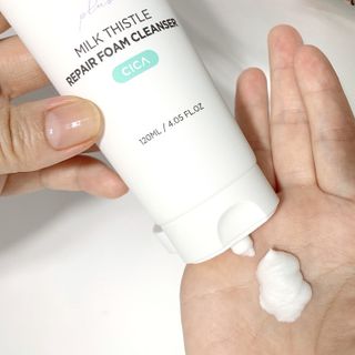 바노바기 코스메틱 바노바기 밀크씨슬 리페어 시카 폼 클렌저 플러스 120ml + 선스크린 플러스 50ml — 4.5점을 준 리뷰어가 2023년 8월 올린 사용 사진