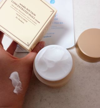 Dr.느루벗 느루벗 링클 솔루션 콘센트레이트 스네일 탄력 달팽이 크림 80g — 5점을 준 리뷰어가 2021년 4월 올린 사용 사진