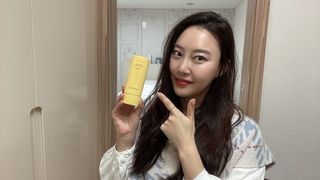 스킨큐어 산다화 유기농 레몬썬크림 — 5점을 준 리뷰어가 2022년 4월 올린 사용 사진