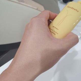 스킨큐어 산다화 유기농 레몬썬크림 — 5점을 준 리뷰어가 2021년 7월 올린 사용 사진