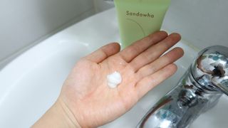 스킨큐어 산다화 울트라 젠틀 약산성 세안제 — 5점을 준 리뷰어가 2022년 8월 올린 사용 사진