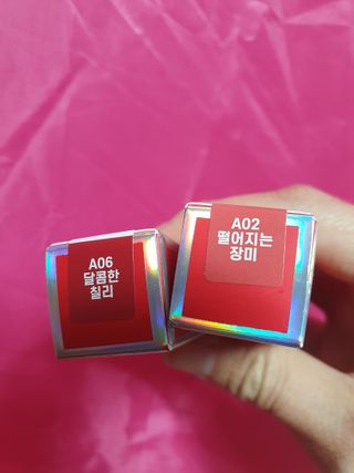 [블랙루즈] 에어 핏 벨벳틴트 시즌1 7종 중 택1+랜덤1 — 5점을 준 리뷰어가 2021년 1월 올린 사용 사진