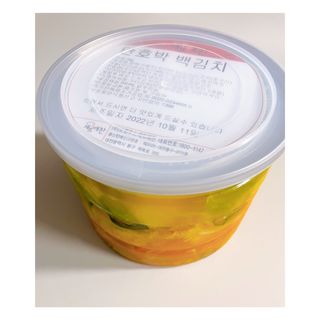 셰프애찬 단호박 백김치 1kg — 4점을 준 리뷰어가 2022년 10월 올린 사용 사진