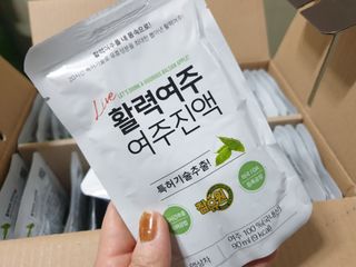 참유원 특허제조 활력 여주진액 여주즙 50포 — 5점을 준 리뷰어가 2022년 1월 올린 사용 사진