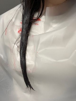 [유니프] 헤어 샤이니 핑크 컬러 트리트먼트240g — 5점을 준 리뷰어가 2023년 11월 올린 사용 사진