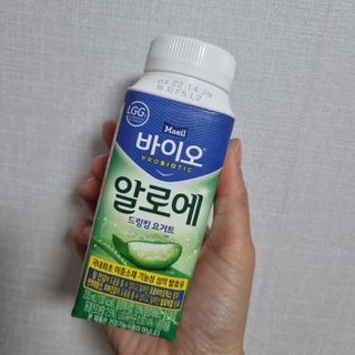LIVE 매일바이오 알로에 드링킹 요거트 — 5점을 준 리뷰어가 2022년 4월 올린 사용 사진