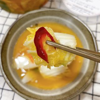 셰프애찬 단호박 백김치 1kg — 5점을 준 리뷰어가 2022년 10월 올린 사용 사진